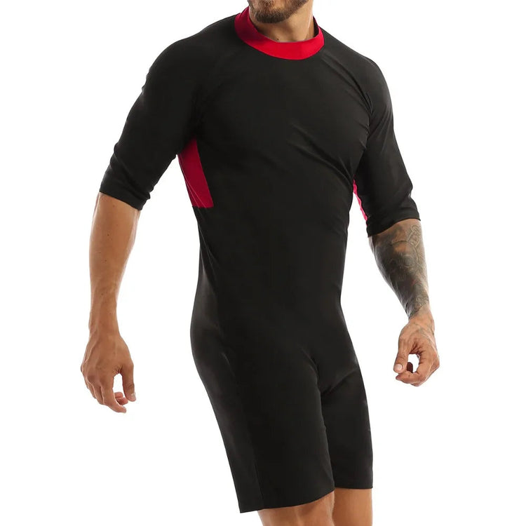 Swimwear Mens Leotard Swimsuit Shorty Wetsuit Diving Swimming Snorkeling Surfing Scuba Swim Bodysuit Jumpsuit Warm Swimwear ShedPoundsPortal