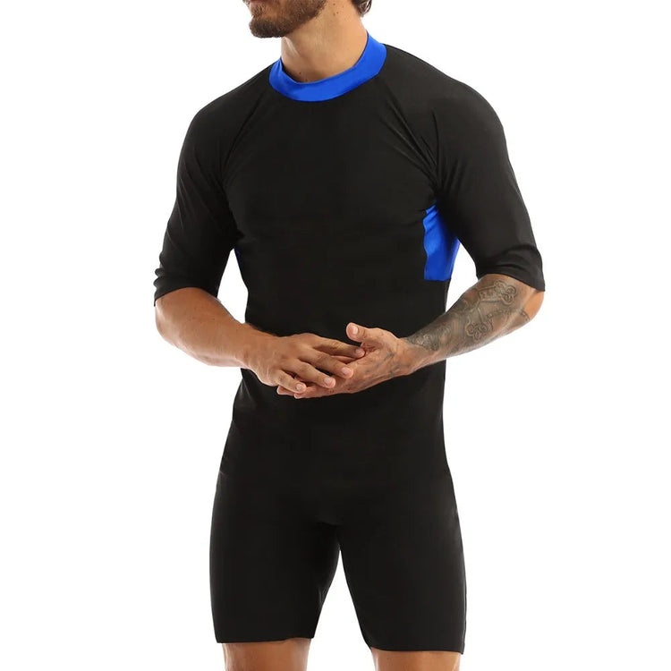 Swimwear Mens Leotard Swimsuit Shorty Wetsuit Diving Swimming Snorkeling Surfing Scuba Swim Bodysuit Jumpsuit Warm Swimwear ShedPoundsPortal