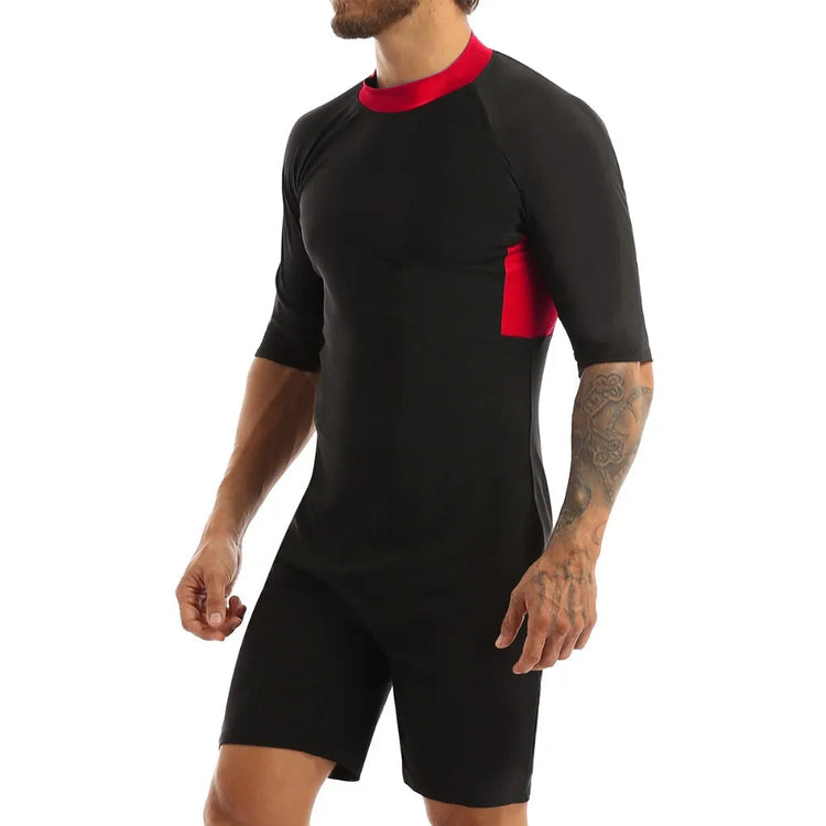 Swimwear Mens Leotard Swimsuit Shorty Wetsuit Diving Swimming Snorkeling Surfing Scuba Swim Bodysuit Jumpsuit Warm Swimwear ShedPoundsPortal