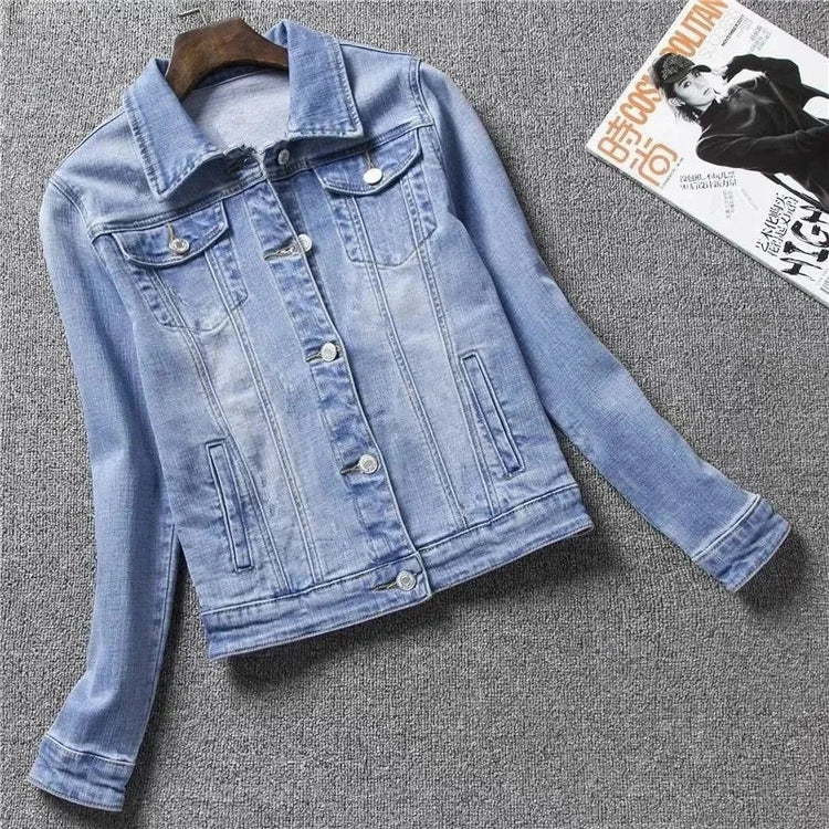2025 New Fashion Spring Autumn Women Denim Jacket Loose Casual Jeans Female Outerwear Single Breasted Cowboy Ladies Overcoat Tops ShedPoundsPortal