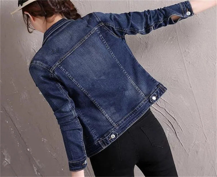 2025 New Fashion Spring Autumn Women Denim Jacket Loose Casual Jeans Female Outerwear Single Breasted Cowboy Ladies Overcoat Tops ShedPoundsPortal