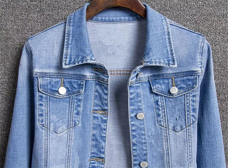 2025 New Fashion Spring Autumn Women Denim Jacket Loose Casual Jeans Female Outerwear Single Breasted Cowboy Ladies Overcoat Tops ShedPoundsPortal
