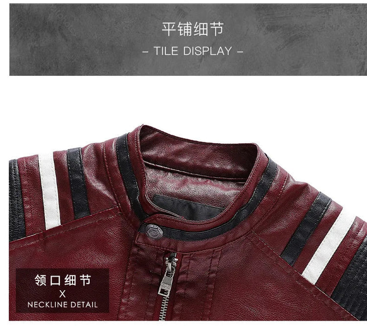 Mens Vintage Motorcycle Jacket 2025 Men Fashion New Biker Leather Jacket Male Embroidery Bomber Coat Winter Fleece Pu Overcoat ShedPoundsPortal