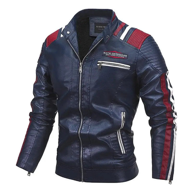 Mens Vintage Motorcycle Jacket 2025 Men Fashion New Biker Leather Jacket Male Embroidery Bomber Coat Winter Fleece Pu Overcoat ShedPoundsPortal