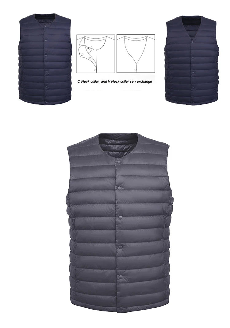 Men 90% White Down Vest Man&
