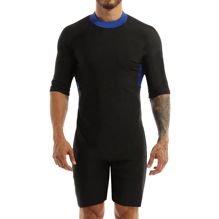 Swimwear Mens Leotard Swimsuit Shorty Wetsuit Diving Swimming Snorkeling Surfing Scuba Swim Bodysuit Jumpsuit Warm Swimwear ShedPoundsPortal