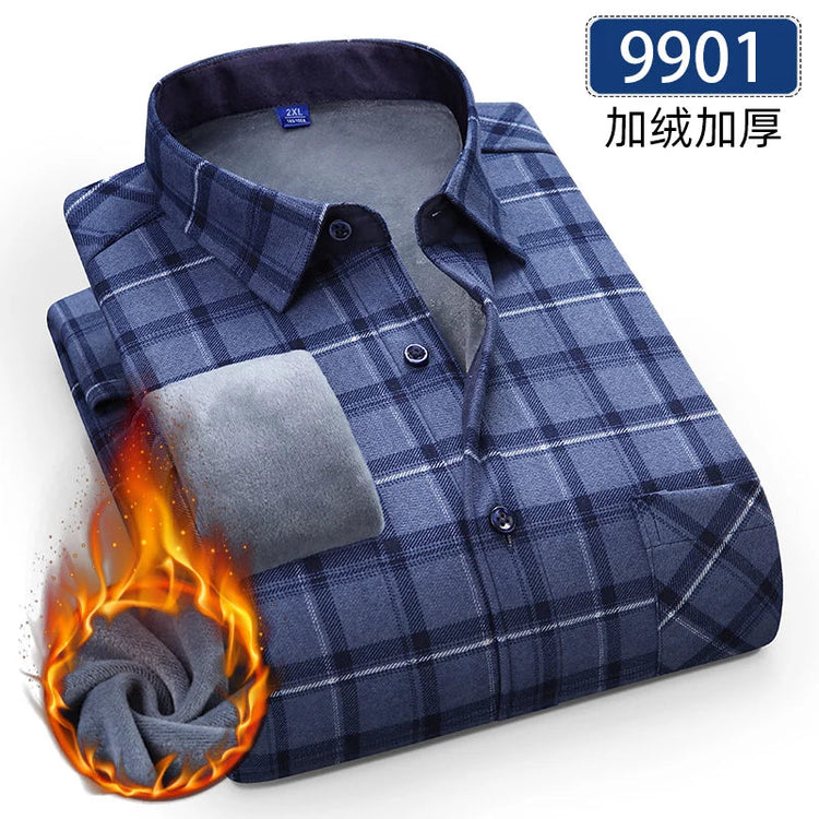 Autumn and winter new fleece shirt men&