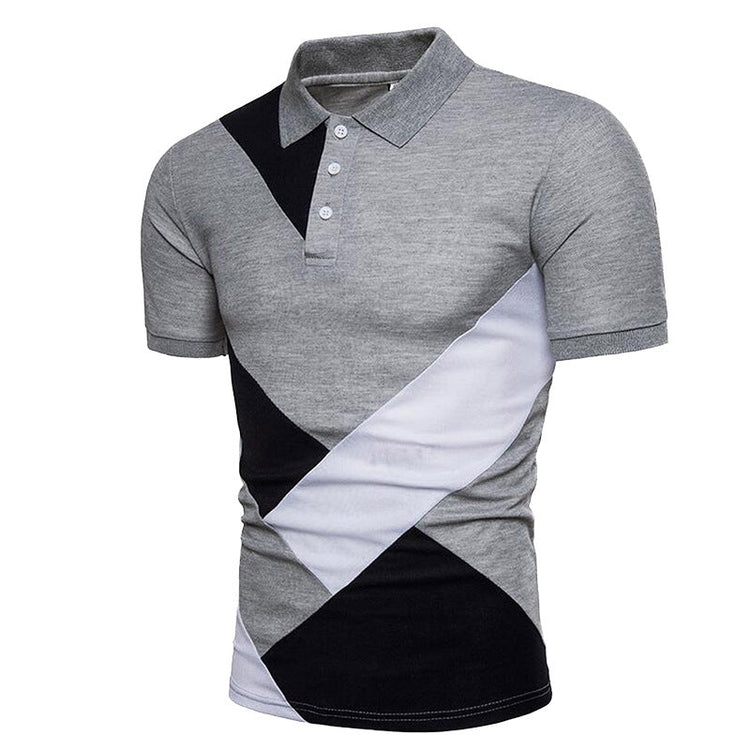 KB Men Polo Men Shirt Short Sleeve Polo Shirt Contrast Color Polo New Clothing Summer Streetwear Casual Fashion Men tops ShedPoundsPortal