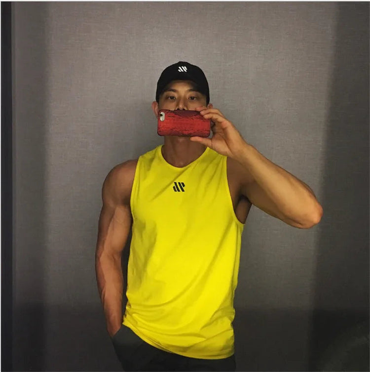 2024 Mens fitness gyms Tank top men Fitness sleeveless shirt Male mesh breathable Sports vest Undershirt Gyms Running vest men ShedPoundsPortal