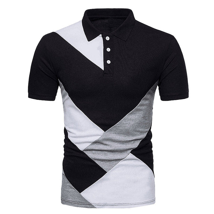 KB Men Polo Men Shirt Short Sleeve Polo Shirt Contrast Color Polo New Clothing Summer Streetwear Casual Fashion Men tops ShedPoundsPortal