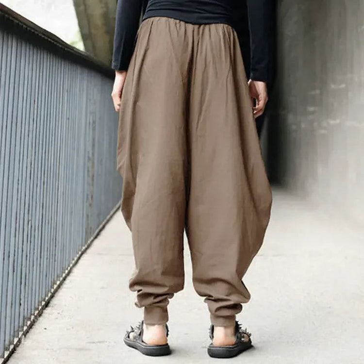 Mens Pants Loose Bloomers Retro Casual Fashion Design Cool Harem Trousers ShedPoundsPortal