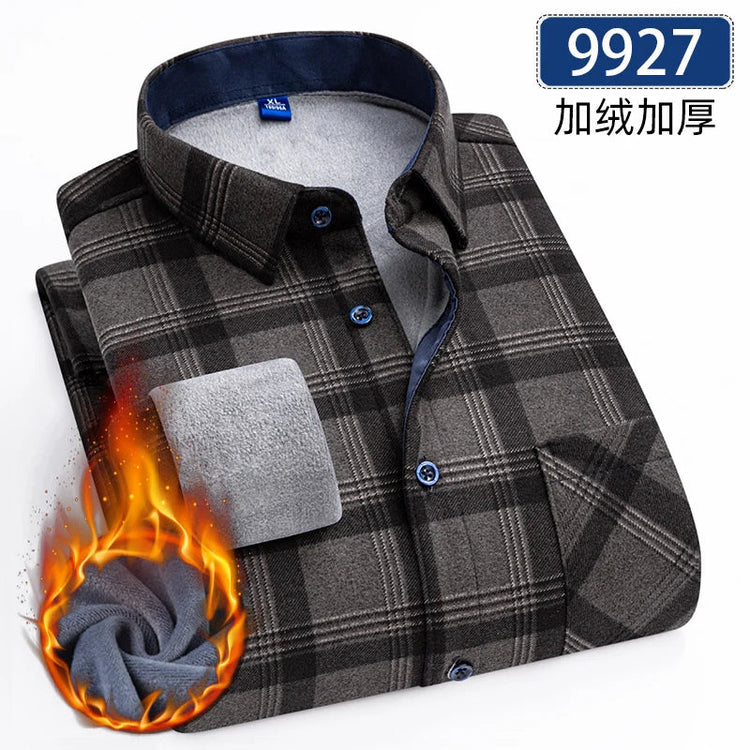 Autumn and winter new fleece shirt men&