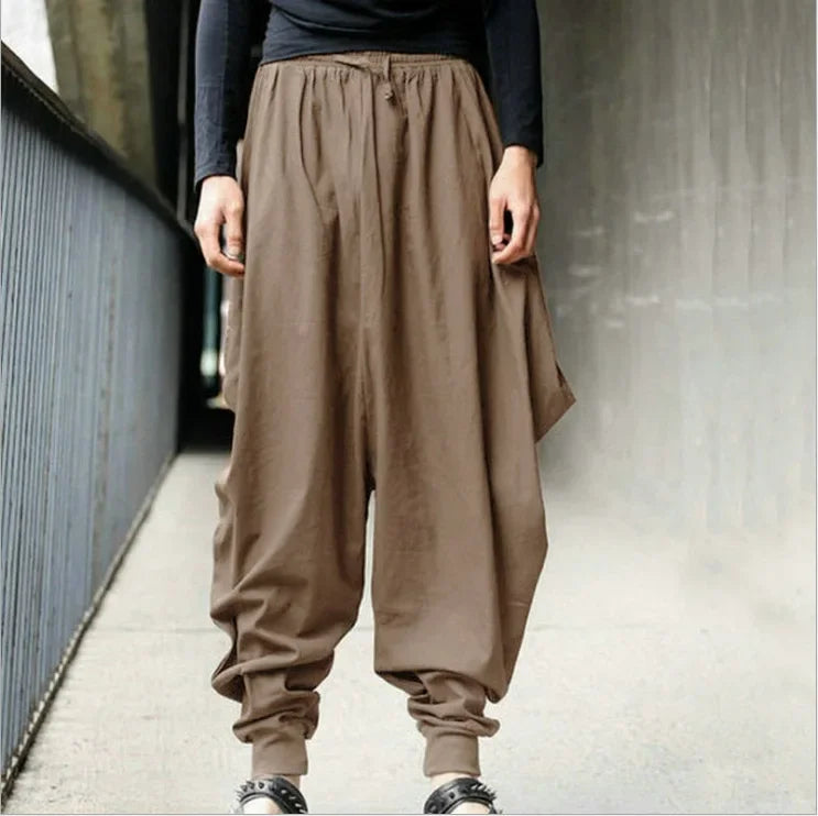 Mens Pants Loose Bloomers Retro Casual Fashion Design Cool Harem Trousers ShedPoundsPortal