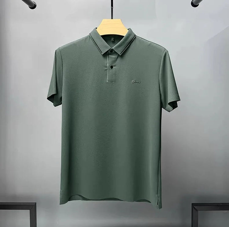 High end luxury brand fashion hot diamond short sleeve Advanced printed POLO shirt summer new Korean version men&
