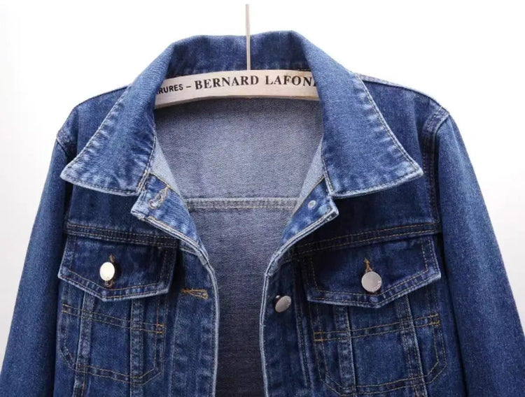 2025 Spring Autumn New Vintage Denim Jacket Women&