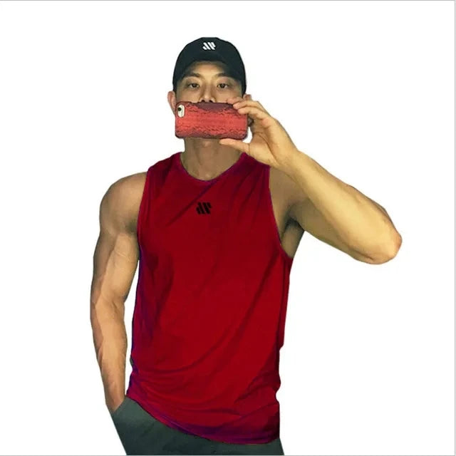 2024 Mens fitness gyms Tank top men Fitness sleeveless shirt Male mesh breathable Sports vest Undershirt Gyms Running vest men ShedPoundsPortal