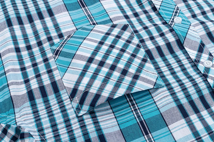 New Cotton Plaid Shirts For Man Long Sleeve Single Pocket Regular Fit Soft Easy Care Classic Dress Casual Shirts Man Clothing ShedPoundsPortal