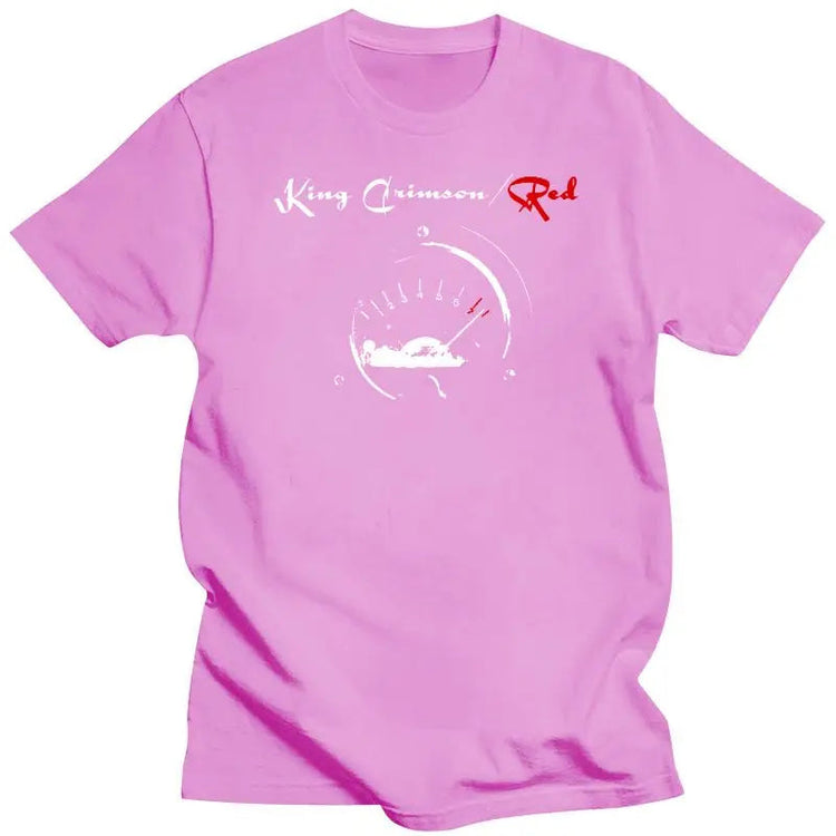 Mens Clothing King Crimson Men Red Speedometer T Shirt Black ShedPoundsPortal