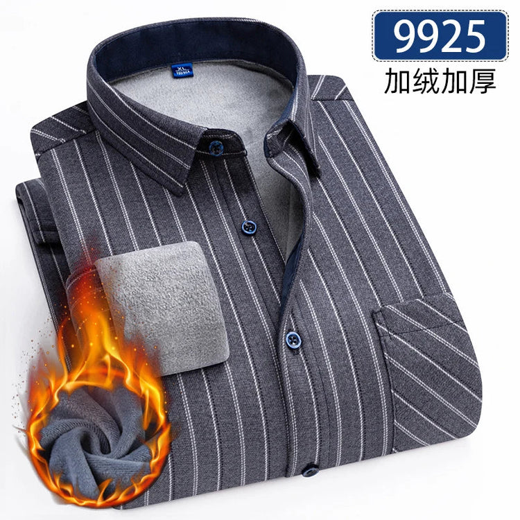 Autumn and winter new fleece shirt men&
