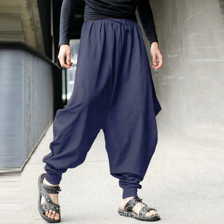 Mens Pants Loose Bloomers Retro Casual Fashion Design Cool Harem Trousers ShedPoundsPortal