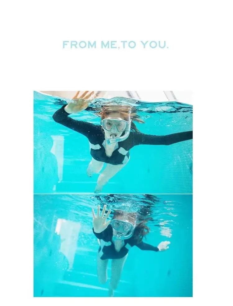 Women Men Diving Clothing Quick Dry Swimming Suit Snorkeling Surfing Wetsuit Zipper Water Sport Long Sleeve Diving Five Suit ShedPoundsPortal