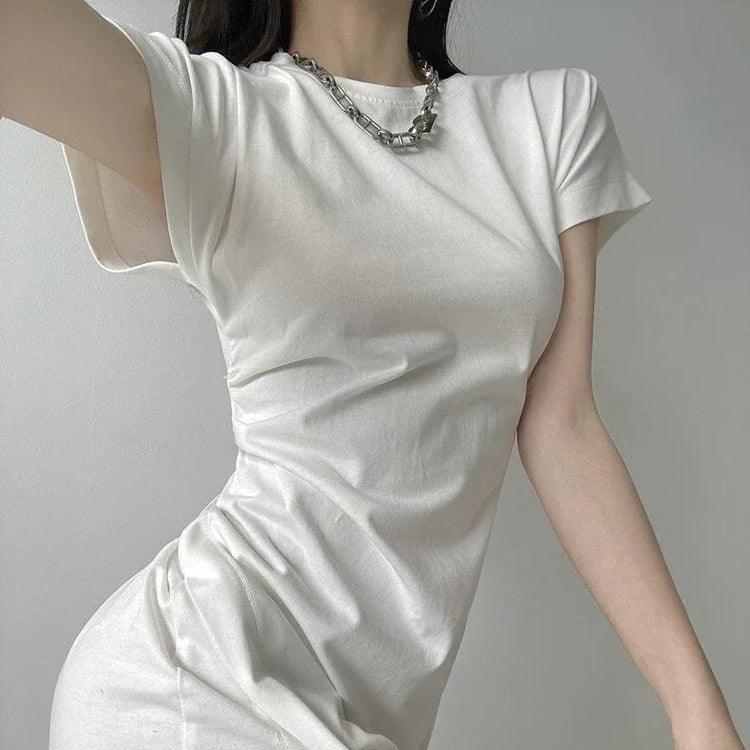 White Dresses for Women 2024 Woman Dress Clothes Midi X New in Chic and Elegant Pretty Cheap Casual Y2k Outfits Harajuku Cotton ShedPoundsPortal