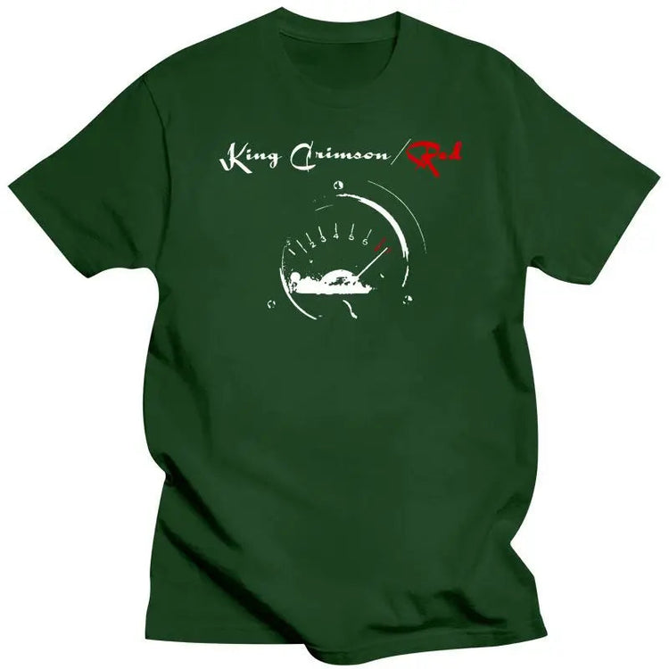 Mens Clothing King Crimson Men Red Speedometer T Shirt Black ShedPoundsPortal