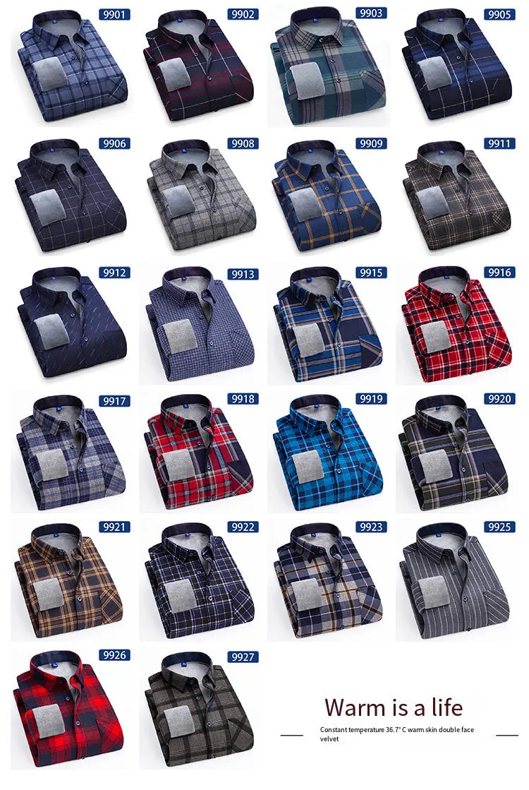 Autumn and winter new fleece shirt men&