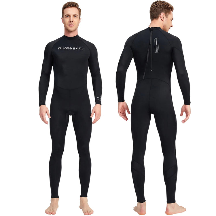 Men Long Sleeve Quick Dry Swimming Suit Adult Nylon Uv Protection Snorkeling Surfing Wetsuit Water Sports One-piece Diving Suit ShedPoundsPortal
