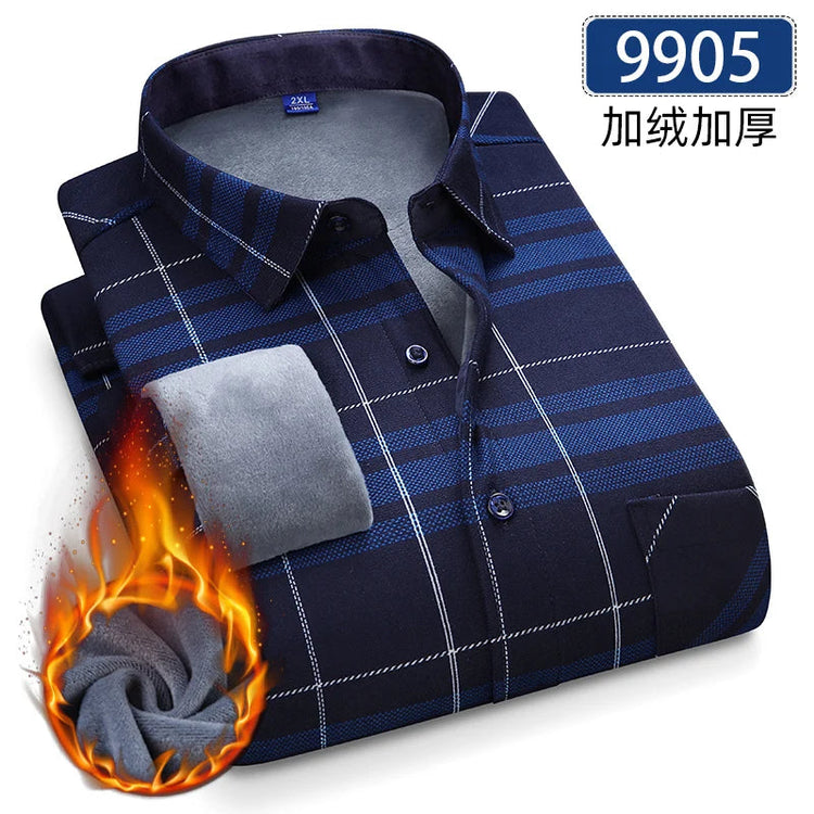 Autumn and winter new fleece shirt men&