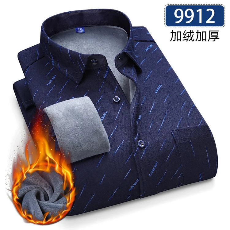 Autumn and winter new fleece shirt men&