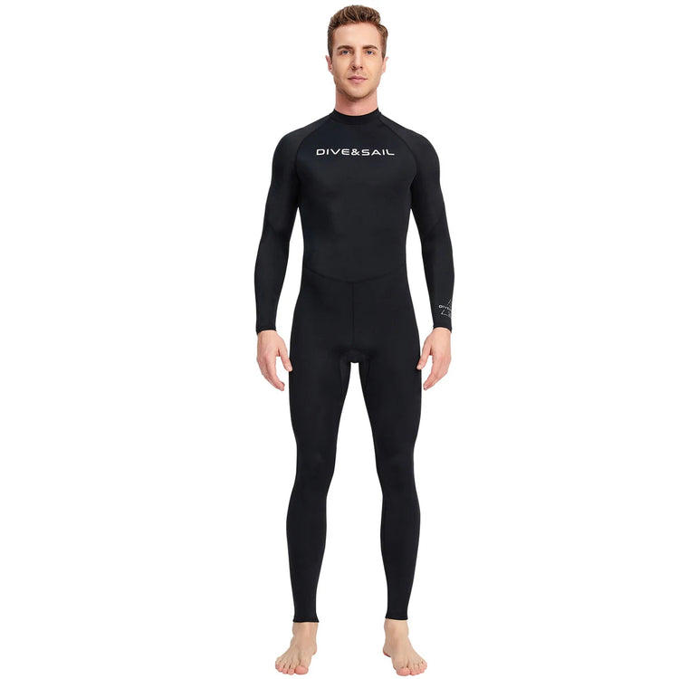 Men Long Sleeve Quick Dry Swimming Suit Adult Nylon Uv Protection Snorkeling Surfing Wetsuit Water Sports One-piece Diving Suit ShedPoundsPortal