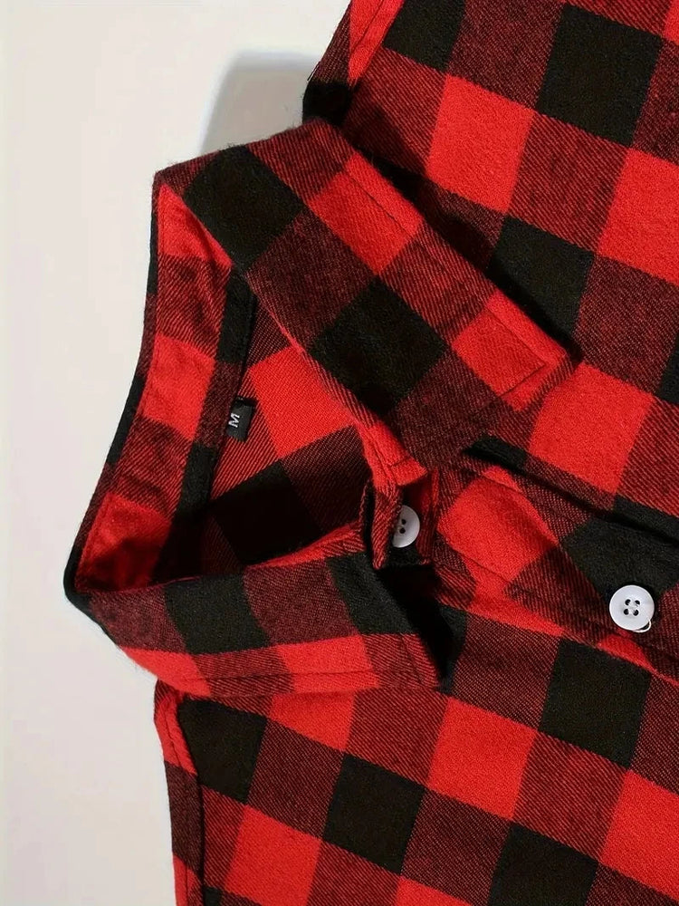 Mens Shirts Single Breaste Classic Plaid Smart Casual Flannel Shirt Long Sleeved Chest Two Pockets Design Spring Autumn Men Tops ShedPoundsPortal