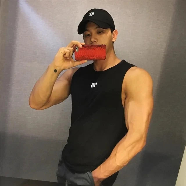 2024 Mens fitness gyms Tank top men Fitness sleeveless shirt Male mesh breathable Sports vest Undershirt Gyms Running vest men ShedPoundsPortal