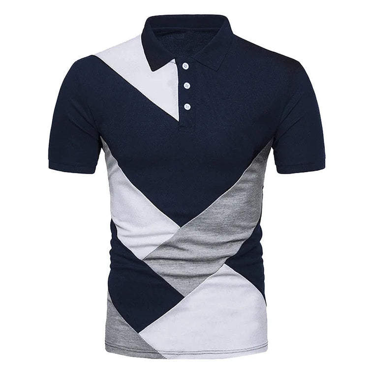 KB Men Polo Men Shirt Short Sleeve Polo Shirt Contrast Color Polo New Clothing Summer Streetwear Casual Fashion Men tops ShedPoundsPortal