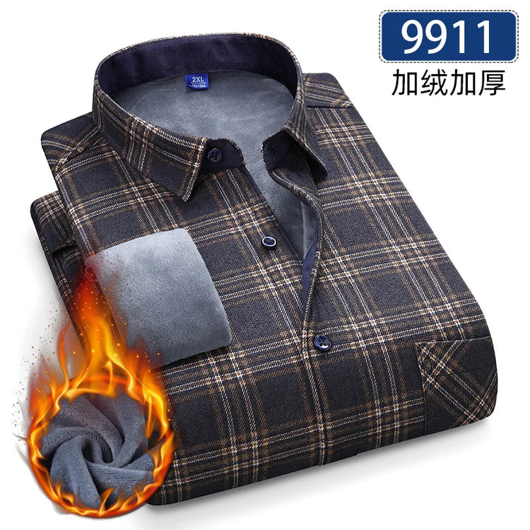 Autumn and winter new fleece shirt men&