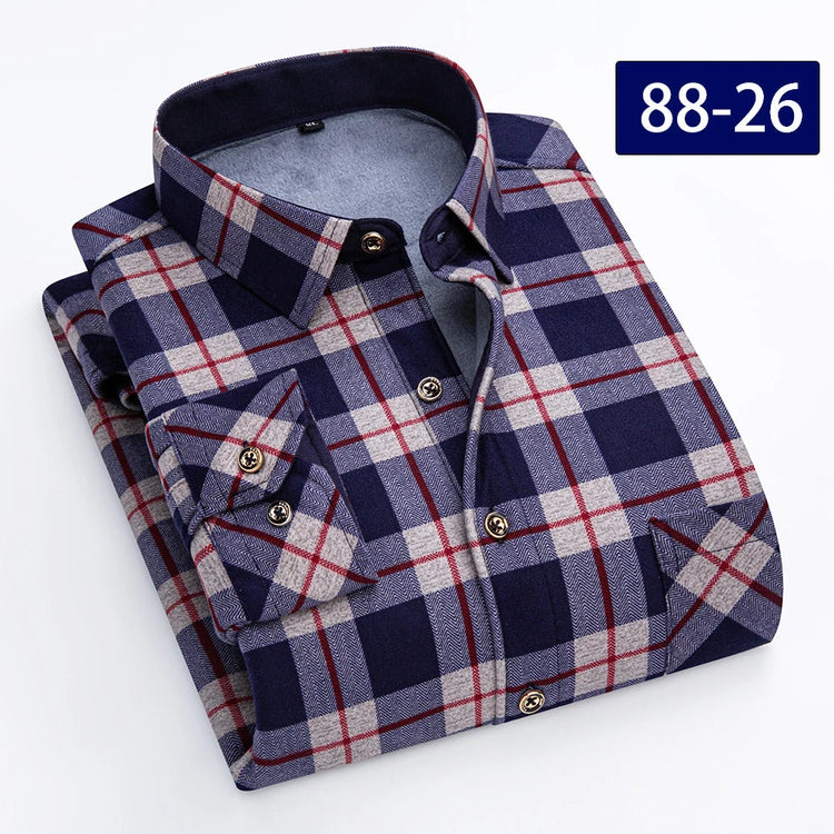 Autumn and winter new fleece shirt men&
