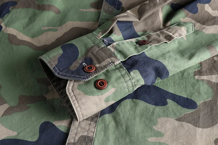 Male Single Breasted Shirts Turn Down Collar Long Sleeve Cardigan Men Shirt Loose Button Safari Style Slight Strech Print ShedPoundsPortal