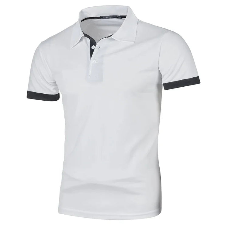 New Mens Short Sleeve Polo Shirt Solid Color Streetwear Lightweight Lapel Tshirts for Men Summer Jogging Sport Tops ShedPoundsPortal