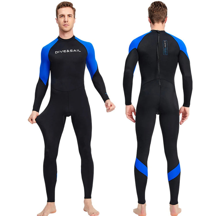 Men Long Sleeve Quick Dry Swimming Suit Adult Nylon Uv Protection Snorkeling Surfing Wetsuit Water Sports One-piece Diving Suit ShedPoundsPortal