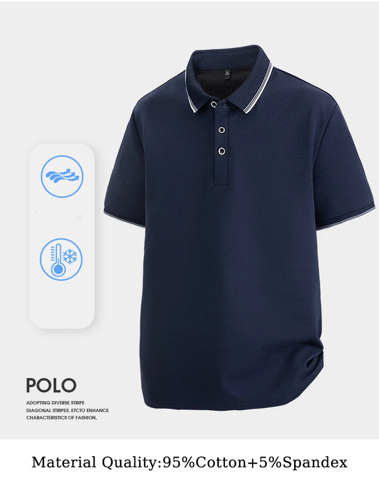 Oversized Men 7XL Polo Shirt 8XL 2025 Summer 95% Cotton Breathable Short Sleeve Collar Business Shirt Golf Man Top Clothes ShedPoundsPortal