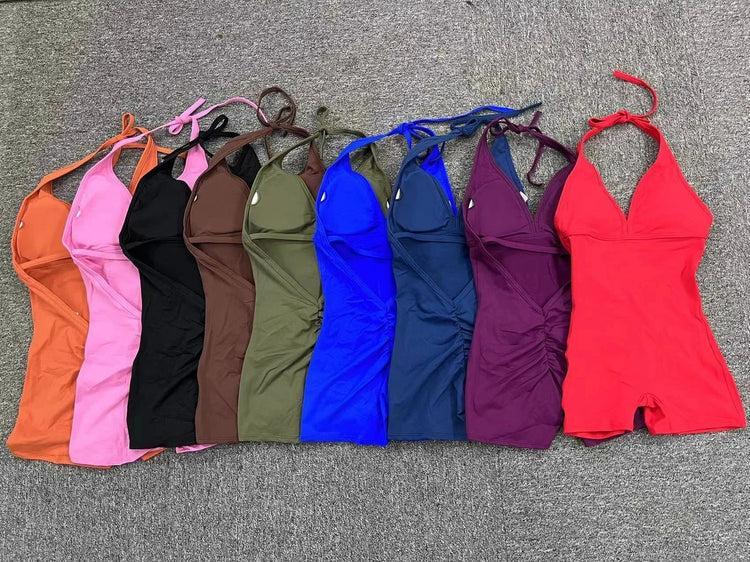 Women Sporty Jumpsuits Fitness Yoga Overalls with Padding Workout Clothes for Women Gym Set Women Bodysuit Sportswear Playsuit ShedPoundsPortal