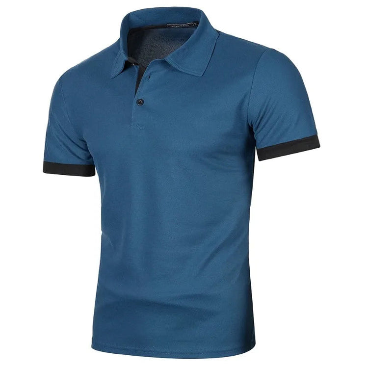 New Mens Short Sleeve Polo Shirt Solid Color Streetwear Lightweight Lapel Tshirts for Men Summer Jogging Sport Tops ShedPoundsPortal