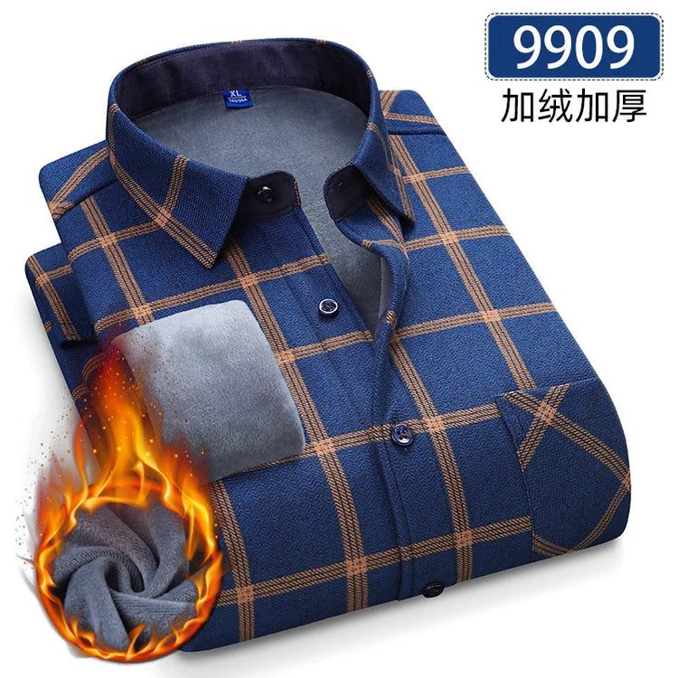 Autumn and winter new fleece shirt men&