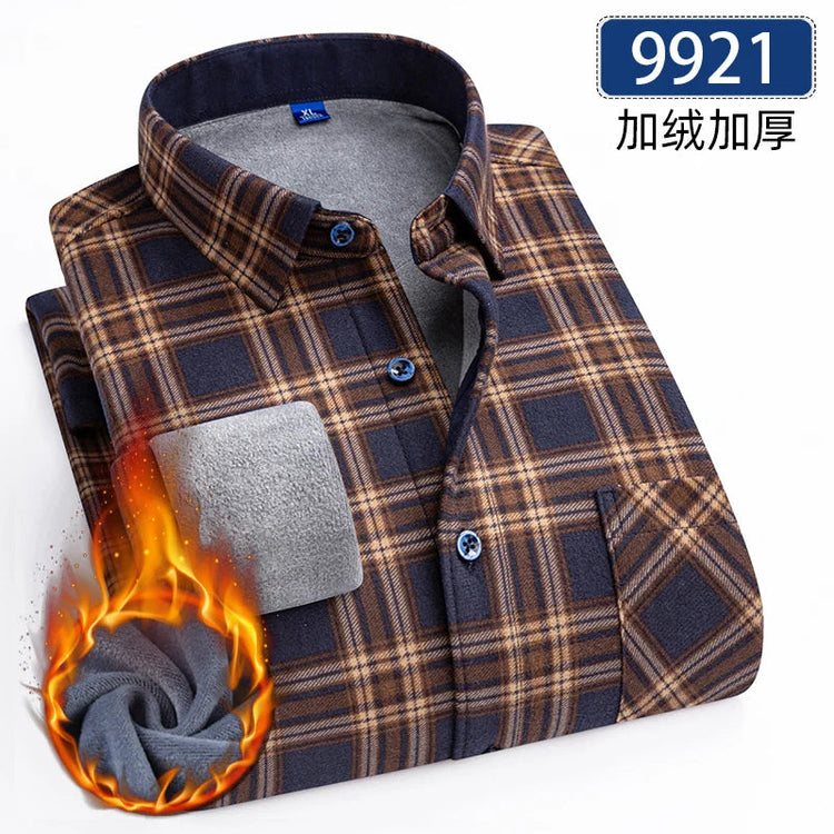 Autumn and winter new fleece shirt men&