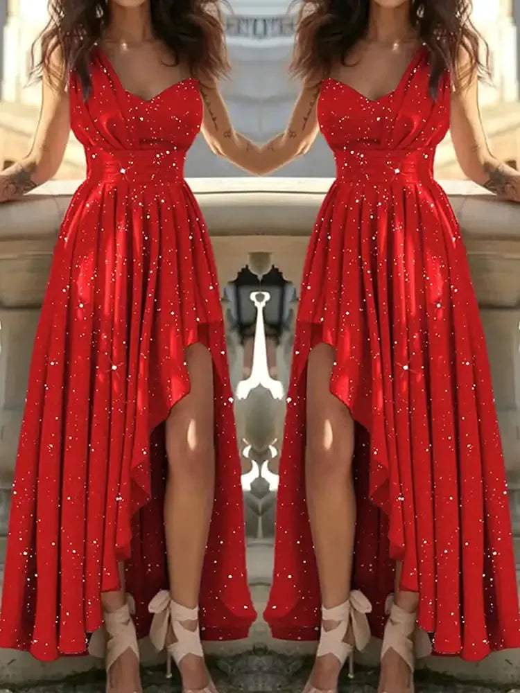 Women Evening Dresses Sexy Elegant Red Cocktail Party Chic Gala Graduation Luxury Formal Occasion Bridesmaid Gown Dress Clothes ShedPoundsPortal