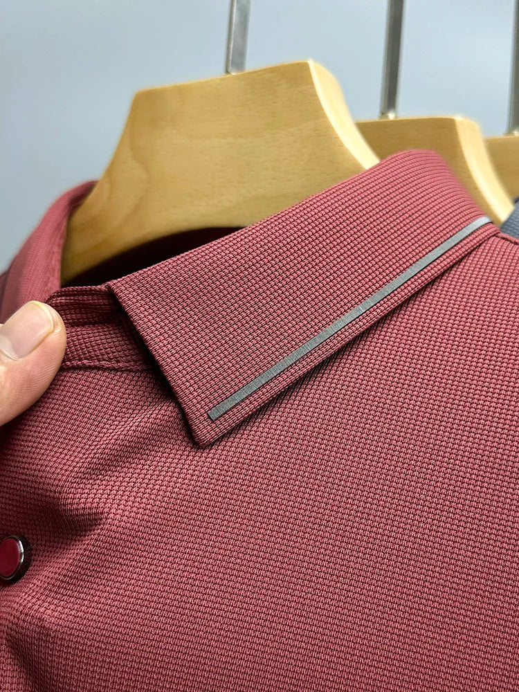 High end luxury brand fashion hot diamond short sleeve Advanced printed POLO shirt summer new Korean version men&