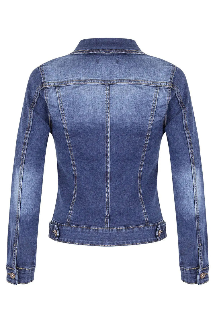 Women Denim Coat Coats Turn Down Collar Spring Maxi Jacket Open Stitch Streetwear Single Breasted Casual Jackets Biker Punk ShedPoundsPortal