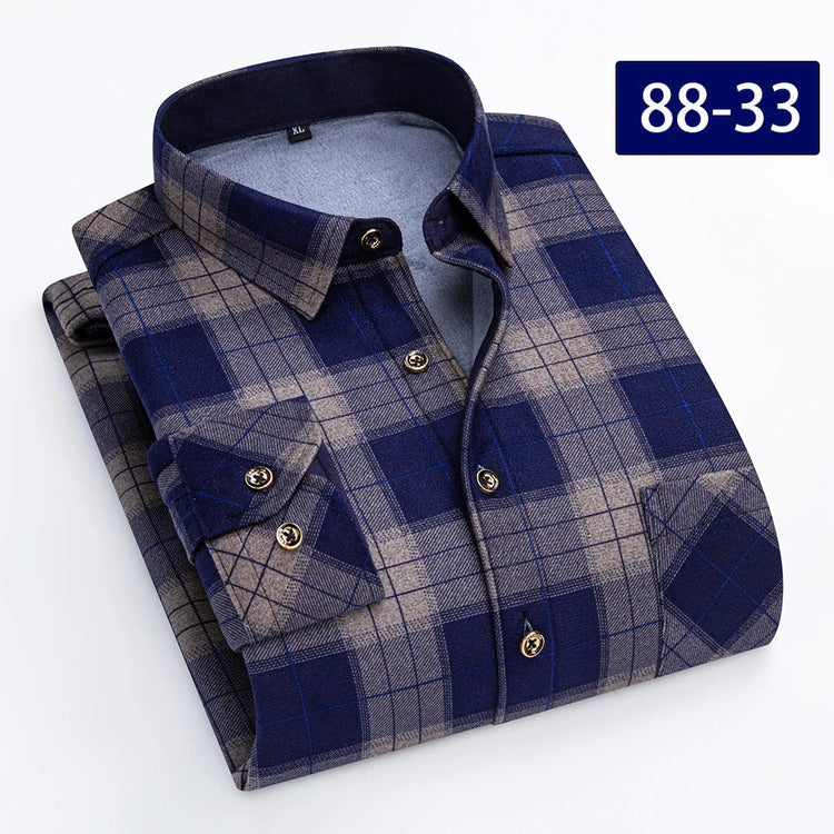Autumn and winter new fleece shirt men&