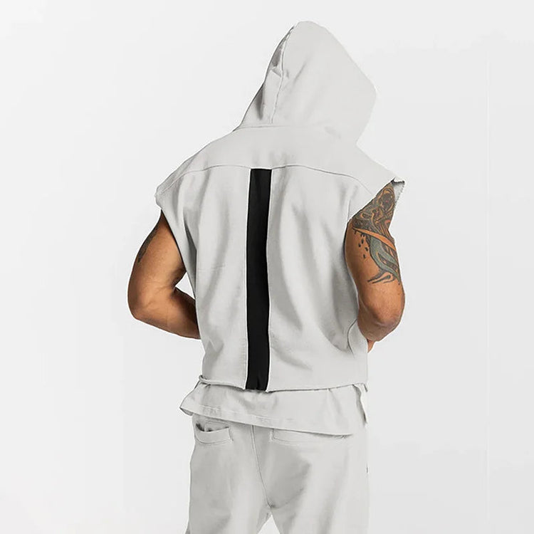 Mens Brand Gyms Clothing Bodybuilding Hooded Tank Top Cotton Sleeveless Vest Sweatshirt Fitness Workout Sportswear Tops Male ShedPoundsPortal